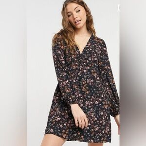 [Abercrombie Long Sleeve Button Mini Dress Size Medium